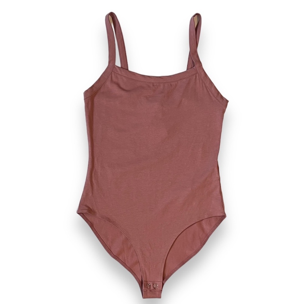 3/$30 Forever 21 Tank Top Knit Bodysuit Mauve Pink M/Medium Stretch Cotton NEW